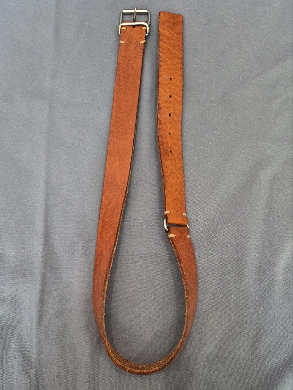 GAP Tan Brown Genuine Leather Belt with Silver Buckle Made In Italy Womens S